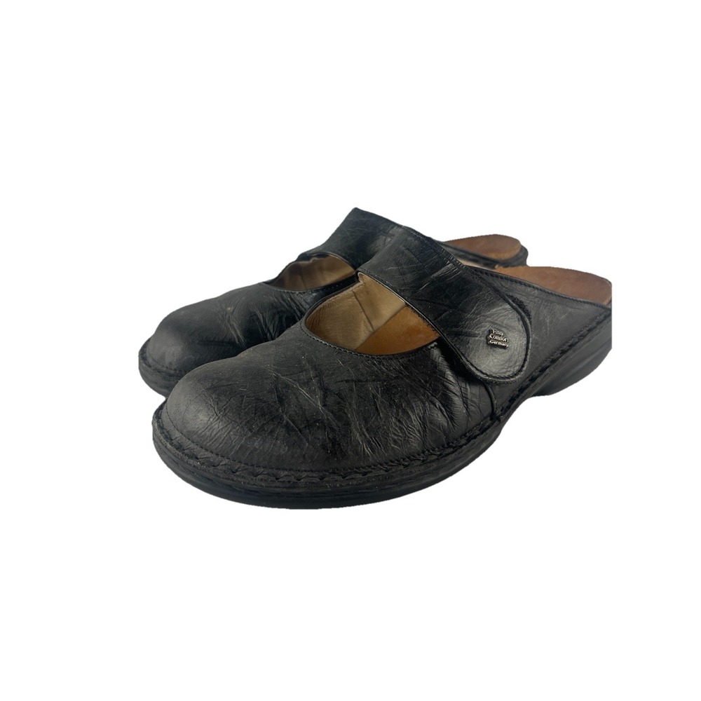 Finn Comfort Womens Stanford‎ Mules Size 38 8.5 D Black Slip On Mary Jane Shoes